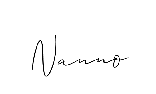 Best and Professional Signature Style for Nanno. Allison_Script Best Signature Style Collection. Nanno signature style 2 images and pictures png