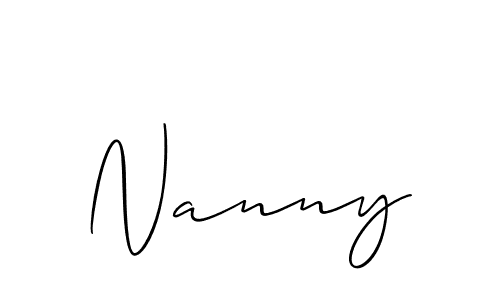 Also You can easily find your signature by using the search form. We will create Nanny name handwritten signature images for you free of cost using Allison_Script sign style. Nanny signature style 2 images and pictures png