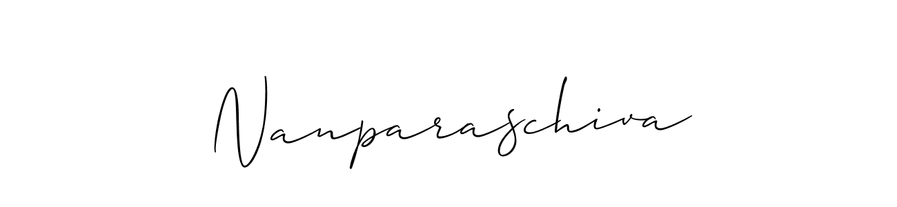 Make a beautiful signature design for name Nanparaschiva. With this signature (Allison_Script) style, you can create a handwritten signature for free. Nanparaschiva signature style 2 images and pictures png