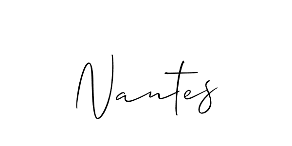 How to make Nantes name signature. Use Allison_Script style for creating short signs online. This is the latest handwritten sign. Nantes signature style 2 images and pictures png