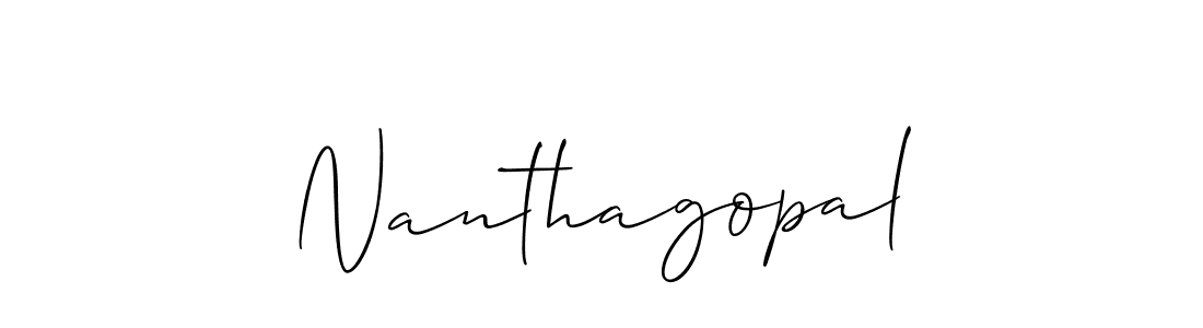 How to make Nanthagopal signature? Allison_Script is a professional autograph style. Create handwritten signature for Nanthagopal name. Nanthagopal signature style 2 images and pictures png