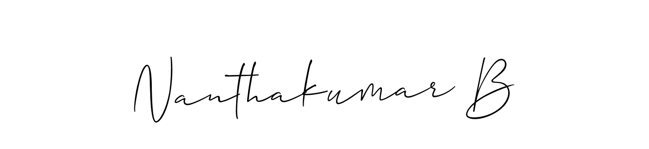 Best and Professional Signature Style for Nanthakumar B. Allison_Script Best Signature Style Collection. Nanthakumar B signature style 2 images and pictures png