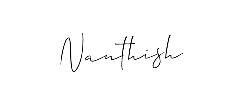 This is the best signature style for the Nanthish name. Also you like these signature font (Allison_Script). Mix name signature. Nanthish signature style 2 images and pictures png