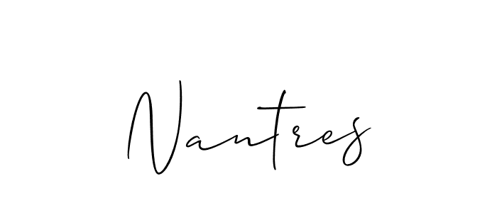 How to make Nantres signature? Allison_Script is a professional autograph style. Create handwritten signature for Nantres name. Nantres signature style 2 images and pictures png
