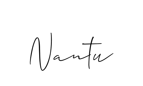 Nantu stylish signature style. Best Handwritten Sign (Allison_Script) for my name. Handwritten Signature Collection Ideas for my name Nantu. Nantu signature style 2 images and pictures png