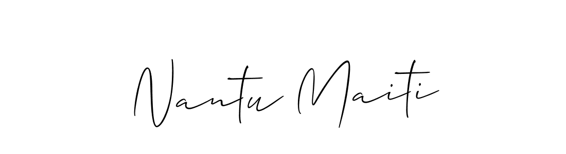 How to Draw Nantu Maiti signature style? Allison_Script is a latest design signature styles for name Nantu Maiti. Nantu Maiti signature style 2 images and pictures png