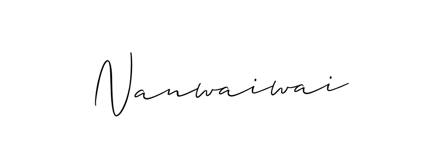 Design your own signature with our free online signature maker. With this signature software, you can create a handwritten (Allison_Script) signature for name Nanwaiwai. Nanwaiwai signature style 2 images and pictures png