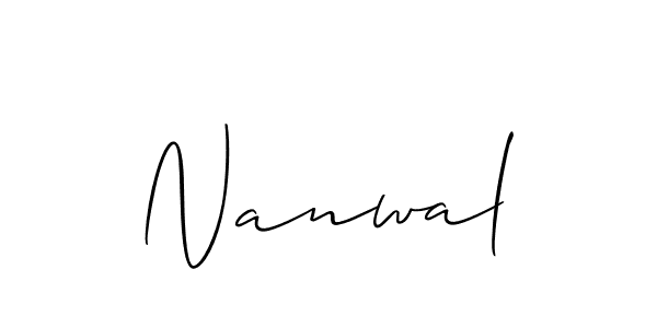 How to make Nanwal signature? Allison_Script is a professional autograph style. Create handwritten signature for Nanwal name. Nanwal signature style 2 images and pictures png