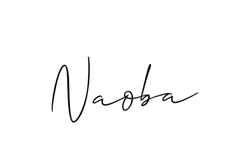 How to make Naoba signature? Allison_Script is a professional autograph style. Create handwritten signature for Naoba name. Naoba signature style 2 images and pictures png