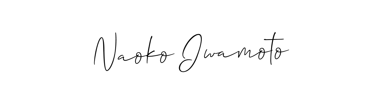 You should practise on your own different ways (Allison_Script) to write your name (Naoko Iwamoto) in signature. don't let someone else do it for you. Naoko Iwamoto signature style 2 images and pictures png