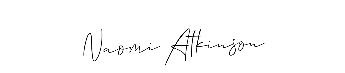 Naomi Atkinson stylish signature style. Best Handwritten Sign (Allison_Script) for my name. Handwritten Signature Collection Ideas for my name Naomi Atkinson. Naomi Atkinson signature style 2 images and pictures png