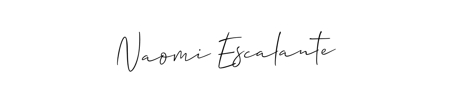 Create a beautiful signature design for name Naomi Escalante. With this signature (Allison_Script) fonts, you can make a handwritten signature for free. Naomi Escalante signature style 2 images and pictures png