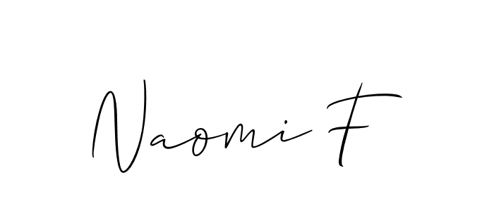 Also You can easily find your signature by using the search form. We will create Naomi F name handwritten signature images for you free of cost using Allison_Script sign style. Naomi F signature style 2 images and pictures png