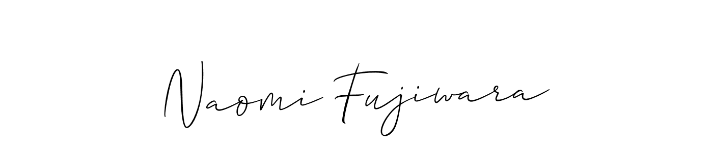 Use a signature maker to create a handwritten signature online. With this signature software, you can design (Allison_Script) your own signature for name Naomi Fujiwara. Naomi Fujiwara signature style 2 images and pictures png