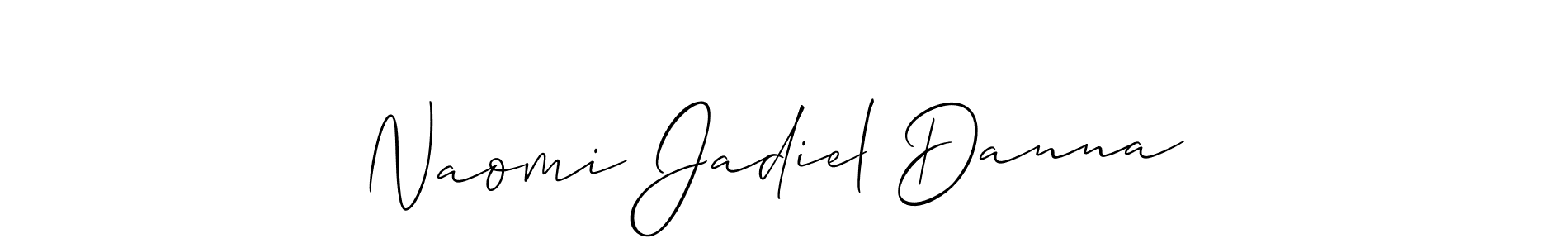 Create a beautiful signature design for name Naomi Jadiel Danna . With this signature (Allison_Script) fonts, you can make a handwritten signature for free. Naomi Jadiel Danna  signature style 2 images and pictures png