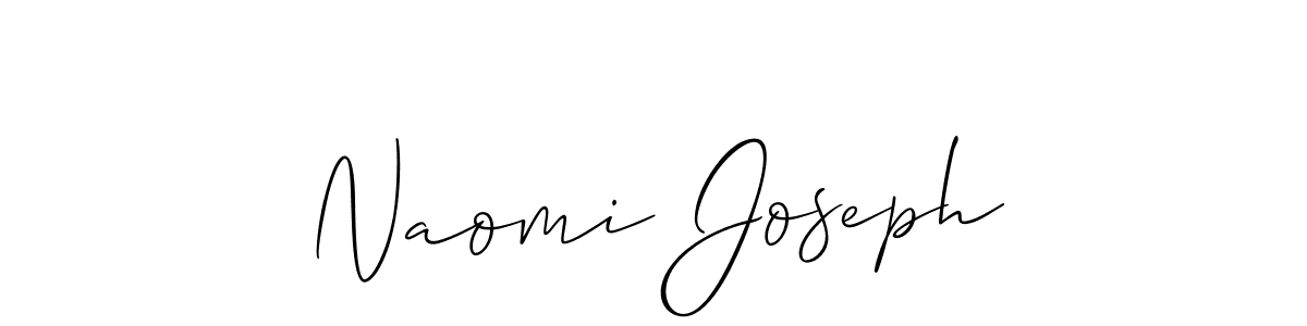 How to make Naomi Joseph name signature. Use Allison_Script style for creating short signs online. This is the latest handwritten sign. Naomi Joseph signature style 2 images and pictures png