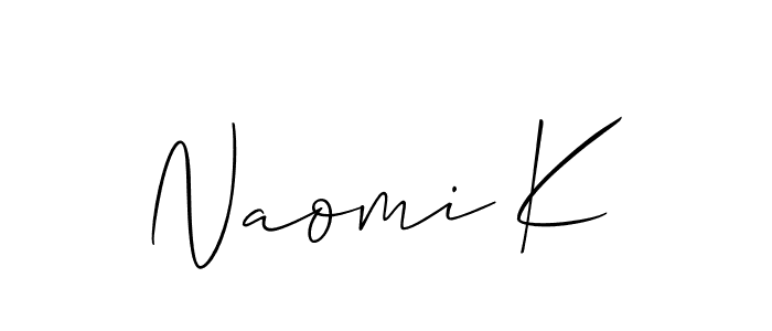 Make a beautiful signature design for name Naomi K. With this signature (Allison_Script) style, you can create a handwritten signature for free. Naomi K signature style 2 images and pictures png