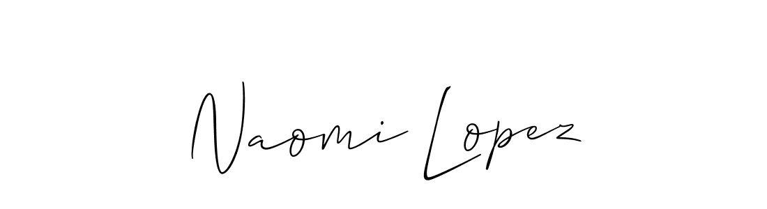 It looks lik you need a new signature style for name Naomi Lopez. Design unique handwritten (Allison_Script) signature with our free signature maker in just a few clicks. Naomi Lopez signature style 2 images and pictures png
