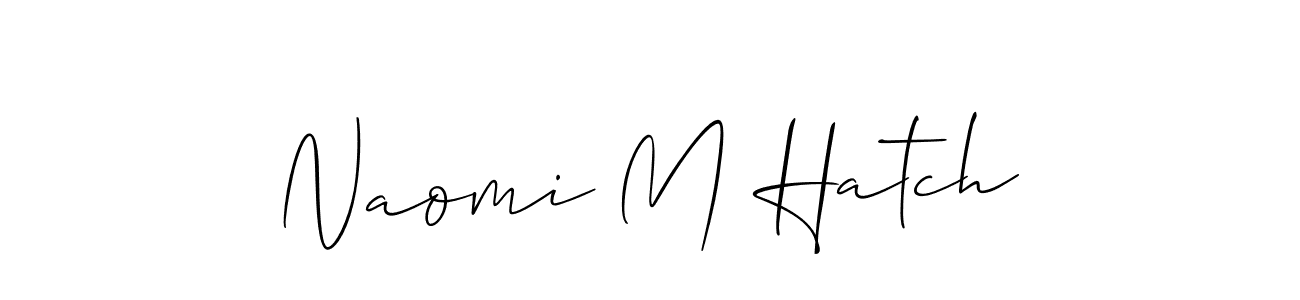 Best and Professional Signature Style for Naomi M Hatch. Allison_Script Best Signature Style Collection. Naomi M Hatch signature style 2 images and pictures png