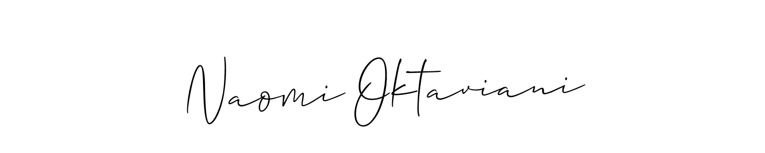 if you are searching for the best signature style for your name Naomi Oktaviani. so please give up your signature search. here we have designed multiple signature styles  using Allison_Script. Naomi Oktaviani signature style 2 images and pictures png