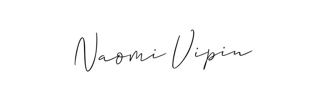 Also You can easily find your signature by using the search form. We will create Naomi Vipin name handwritten signature images for you free of cost using Allison_Script sign style. Naomi Vipin signature style 2 images and pictures png