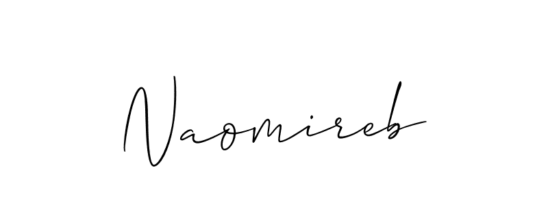 How to make Naomireb name signature. Use Allison_Script style for creating short signs online. This is the latest handwritten sign. Naomireb signature style 2 images and pictures png