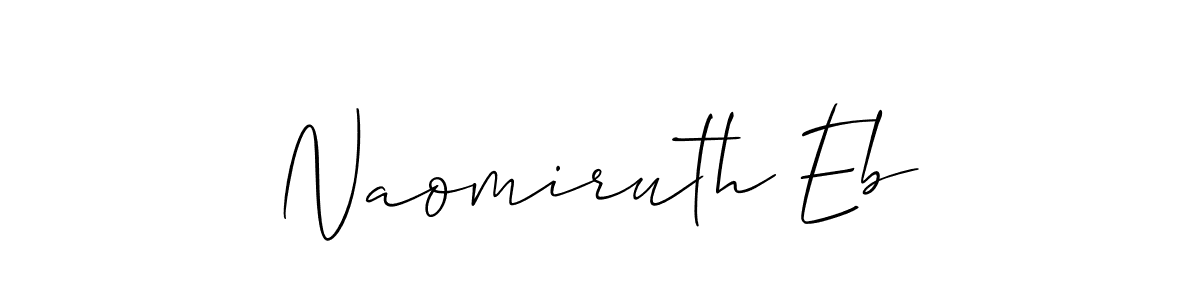 Also You can easily find your signature by using the search form. We will create Naomiruth Eb name handwritten signature images for you free of cost using Allison_Script sign style. Naomiruth Eb signature style 2 images and pictures png