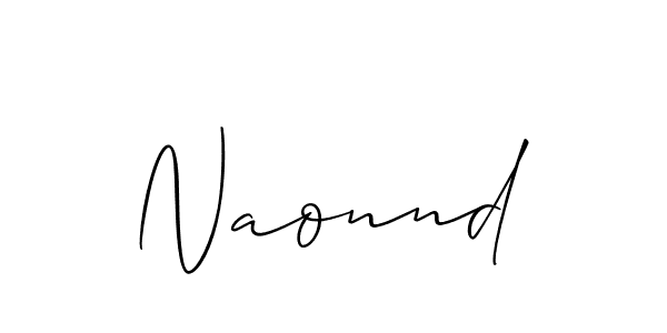 How to make Naonnd name signature. Use Allison_Script style for creating short signs online. This is the latest handwritten sign. Naonnd signature style 2 images and pictures png