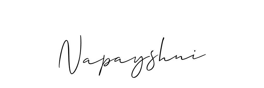 How to make Napayshni signature? Allison_Script is a professional autograph style. Create handwritten signature for Napayshni name. Napayshni signature style 2 images and pictures png