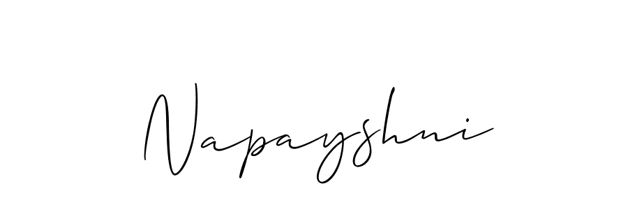 How to make Napayshni signature? Allison_Script is a professional autograph style. Create handwritten signature for Napayshni name. Napayshni signature style 2 images and pictures png