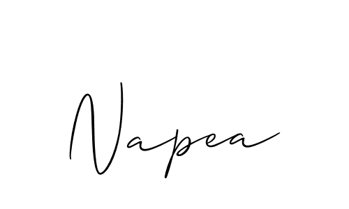 Design your own signature with our free online signature maker. With this signature software, you can create a handwritten (Allison_Script) signature for name Napea. Napea signature style 2 images and pictures png