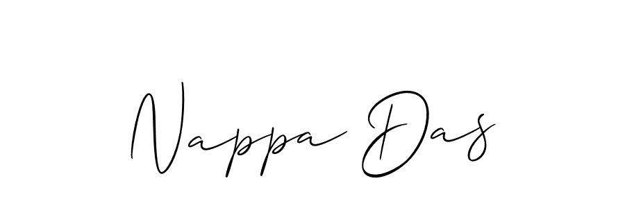 Make a beautiful signature design for name Nappa Das. With this signature (Allison_Script) style, you can create a handwritten signature for free. Nappa Das signature style 2 images and pictures png