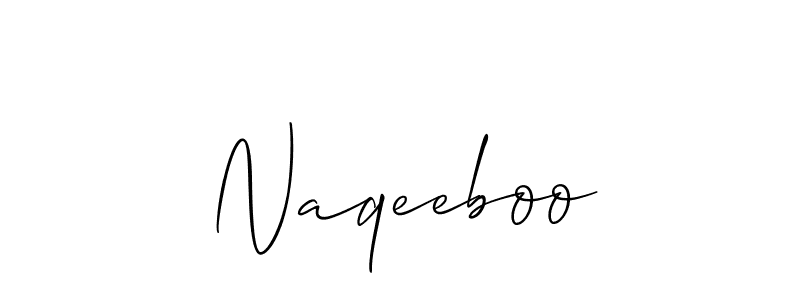How to make Naqeeboo name signature. Use Allison_Script style for creating short signs online. This is the latest handwritten sign. Naqeeboo signature style 2 images and pictures png