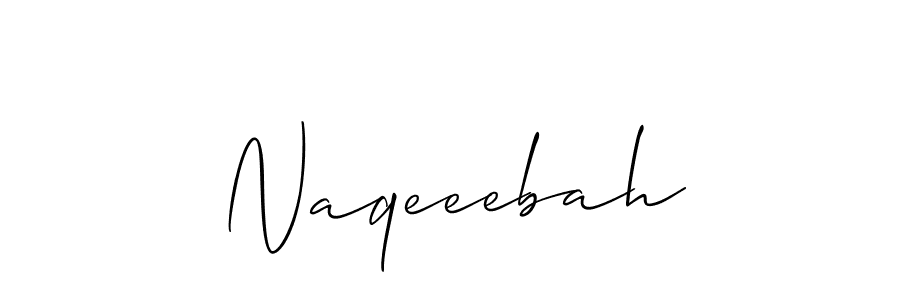 Create a beautiful signature design for name Naqeeebah. With this signature (Allison_Script) fonts, you can make a handwritten signature for free. Naqeeebah signature style 2 images and pictures png