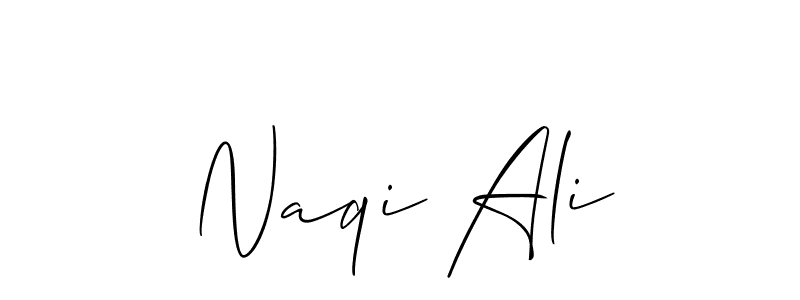 Also You can easily find your signature by using the search form. We will create Naqi Ali name handwritten signature images for you free of cost using Allison_Script sign style. Naqi Ali signature style 2 images and pictures png