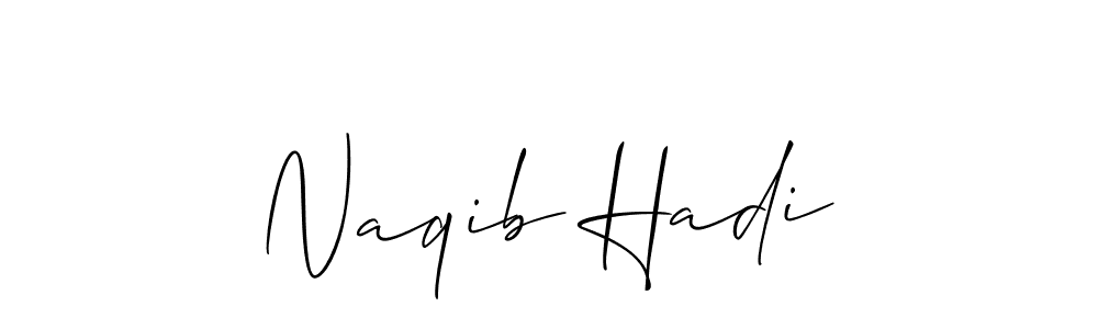 It looks lik you need a new signature style for name Naqib Hadi. Design unique handwritten (Allison_Script) signature with our free signature maker in just a few clicks. Naqib Hadi signature style 2 images and pictures png