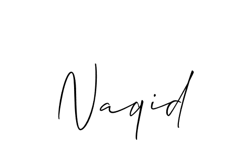 Create a beautiful signature design for name Naqid. With this signature (Allison_Script) fonts, you can make a handwritten signature for free. Naqid signature style 2 images and pictures png