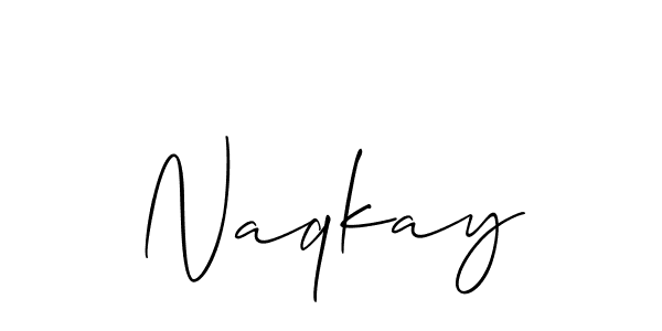You should practise on your own different ways (Allison_Script) to write your name (Naqkay) in signature. don't let someone else do it for you. Naqkay signature style 2 images and pictures png