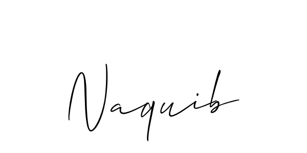 Create a beautiful signature design for name Naquib. With this signature (Allison_Script) fonts, you can make a handwritten signature for free. Naquib signature style 2 images and pictures png