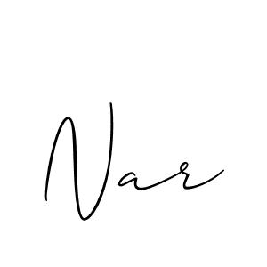 Use a signature maker to create a handwritten signature online. With this signature software, you can design (Allison_Script) your own signature for name Nar. Nar signature style 2 images and pictures png