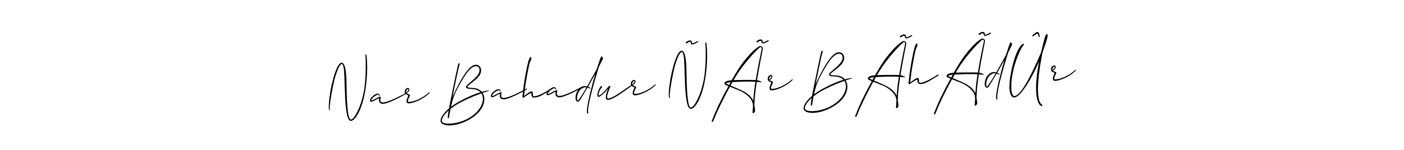 Similarly Allison_Script is the best handwritten signature design. Signature creator online .You can use it as an online autograph creator for name Nar Bahadur ÑÃr BÃhÃdÛr. Nar Bahadur ÑÃr BÃhÃdÛr signature style 2 images and pictures png