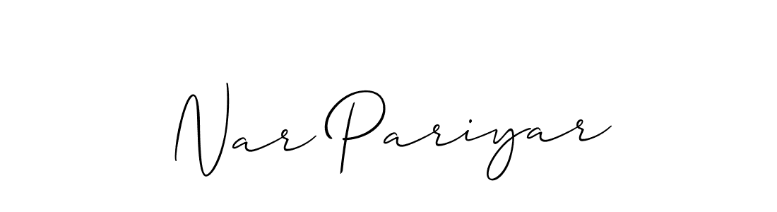 How to make Nar Pariyar signature? Allison_Script is a professional autograph style. Create handwritten signature for Nar Pariyar name. Nar Pariyar signature style 2 images and pictures png