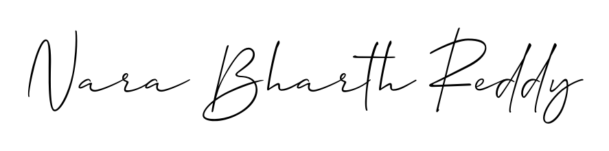 A timeless handwritten aesthetic for Nara Bharth Reddy. The Allison_Script font gives your signature a handcrafted feel with natural curves. Nara Bharth Reddy signature style 2 images and pictures png