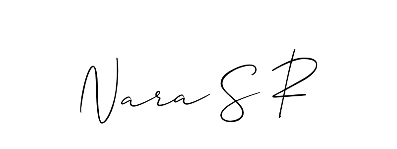 Design your own signature with our free online signature maker. With this signature software, you can create a handwritten (Allison_Script) signature for name Nara S R. Nara S R signature style 2 images and pictures png