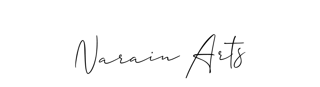 Narain Arts stylish signature style. Best Handwritten Sign (Allison_Script) for my name. Handwritten Signature Collection Ideas for my name Narain Arts. Narain Arts signature style 2 images and pictures png