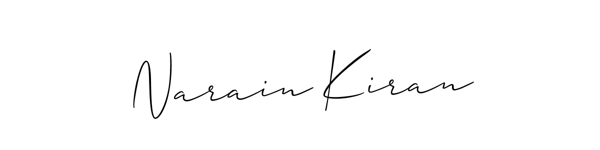 Narain Kiran stylish signature style. Best Handwritten Sign (Allison_Script) for my name. Handwritten Signature Collection Ideas for my name Narain Kiran. Narain Kiran signature style 2 images and pictures png