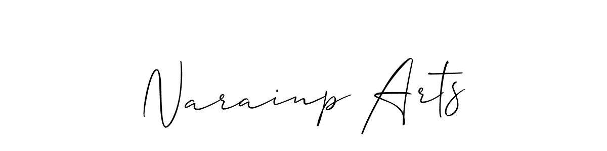 How to Draw Narainp Arts signature style? Allison_Script is a latest design signature styles for name Narainp Arts. Narainp Arts signature style 2 images and pictures png