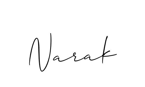 It looks lik you need a new signature style for name Narak. Design unique handwritten (Allison_Script) signature with our free signature maker in just a few clicks. Narak signature style 2 images and pictures png