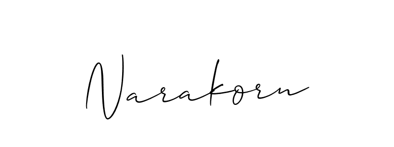 Allison_Script is a professional signature style that is perfect for those who want to add a touch of class to their signature. It is also a great choice for those who want to make their signature more unique. Get Narakorn name to fancy signature for free. Narakorn signature style 2 images and pictures png