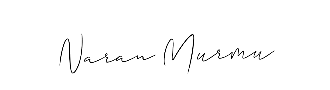 Use a signature maker to create a handwritten signature online. With this signature software, you can design (Allison_Script) your own signature for name Naran Murmu. Naran Murmu signature style 2 images and pictures png